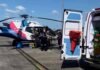 Aracruz | Mulher e homem em situação de rua sofrem queimaduras graves e são transferidos de helicóptero para hospital na Serra