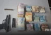 Fuga termina com apreensão de R$ 40 mil e arma em Jaguaré