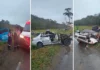 Acidente entre ônibus e carro deixa sete feridos na BR-101, em Linhares