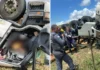 Motorista morre após carreta tombar em rodovia em Ponto Belo